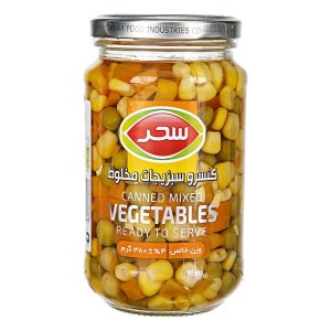 سحر کنسرو شیشه مخلوط سبزیجات 380 گ