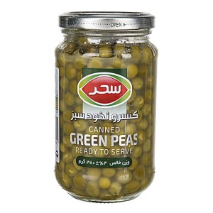 سحر کنسرو شیشه نخود فرنگی 380 گ