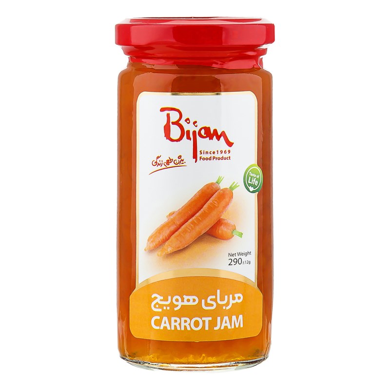 مربا هویج شیشه 290 گرمی بیژن