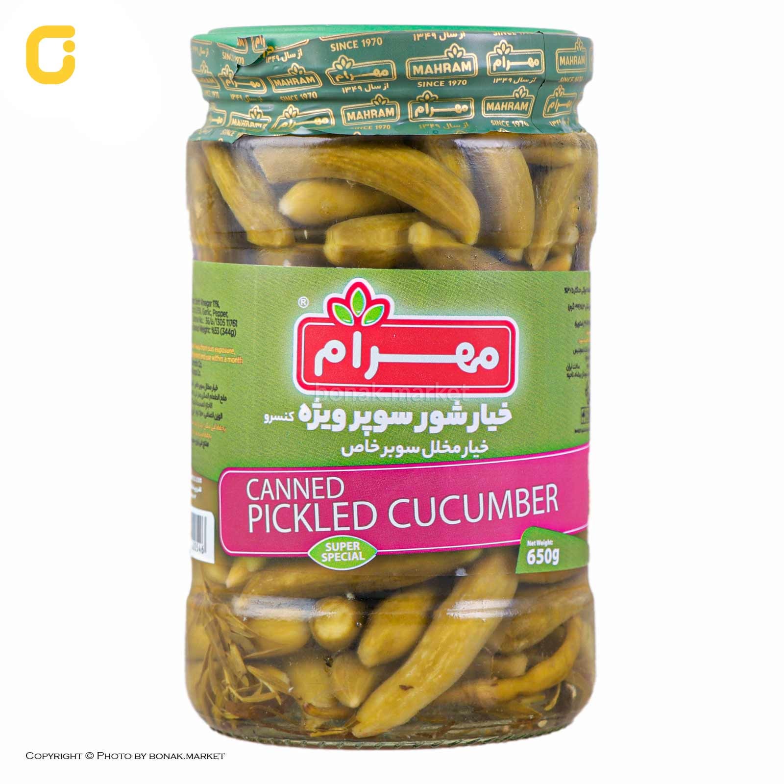 خیارشور سوپر ویژه 650 مهرام