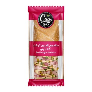 کاپو ساندویچ چاباتای ژامبون مرغ