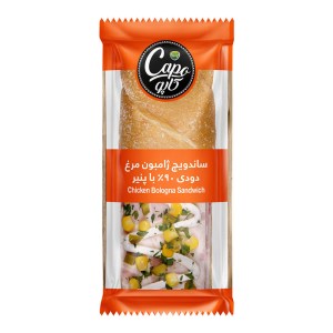 کاپو ساندویچ چاباتای ژامبون مرغ