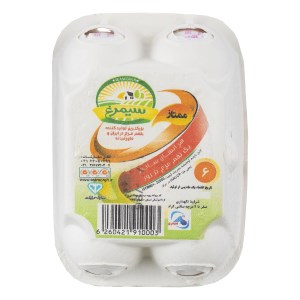 تخم مرغ بسته بندی سیمرغ 6عددی