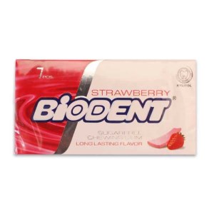 آدامس بدون شکر توت فرنگی بایودنت