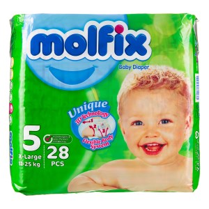 پوشک مولفیکس دو قلو خیلی بزرگ سایز 5