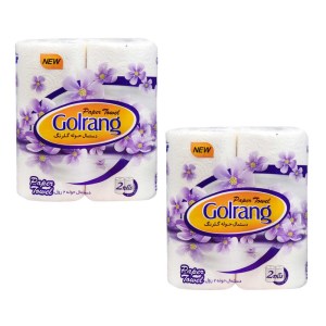 دستمال حوله 2 قلو گلرنگ